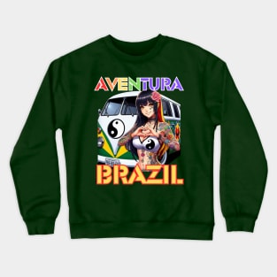 Kawaii, Anime Girl, Aventura de Brazil | Catsie Cat Crewneck Sweatshirt